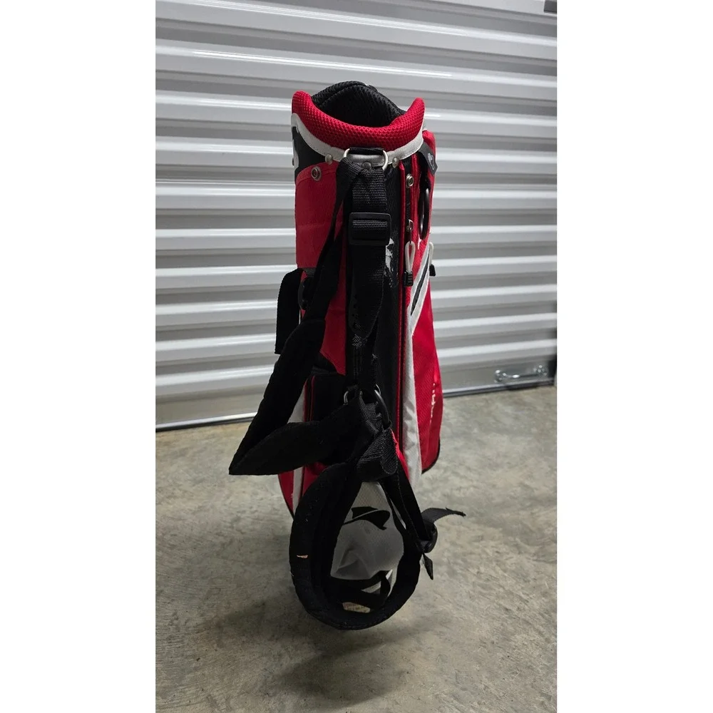 Ray Cook Manta Ray Junior Golf Stand Bag Red‎ Black White 4-Way Divider Kids